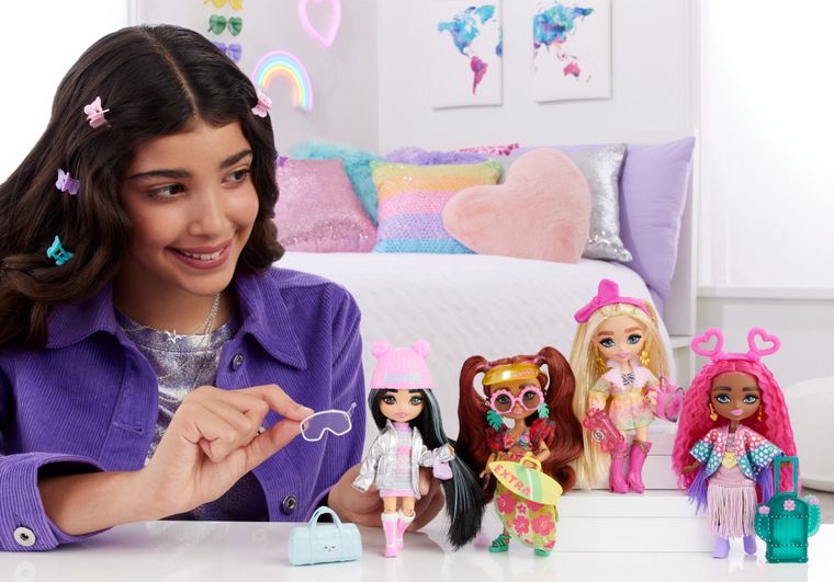 Barbie, Extra Minis, mini papusa, par roz