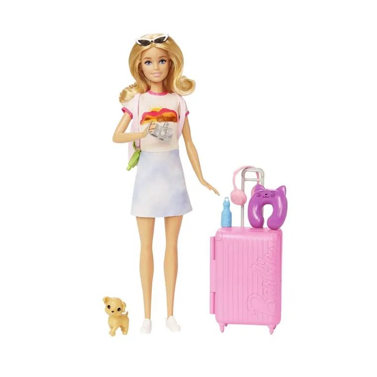 Barbie, set cu papusa Malibu si accesorii