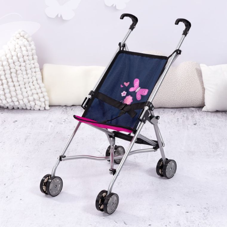 Bayer Design, Buggy, carucior sport pentru papusi, roz-albastru