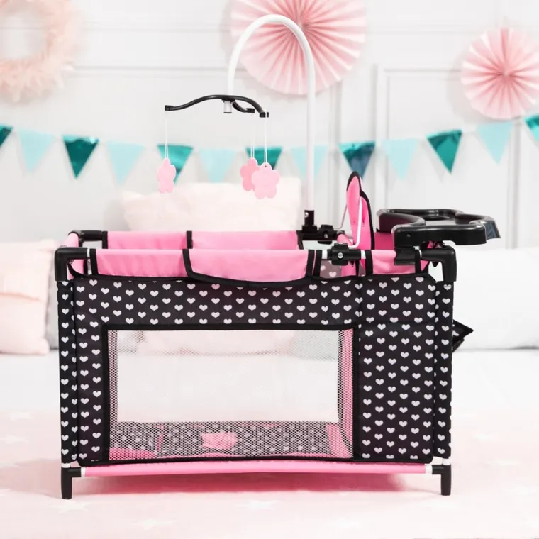 Bayer Design, Multi Bed, patut pentru papusi, negru-roz