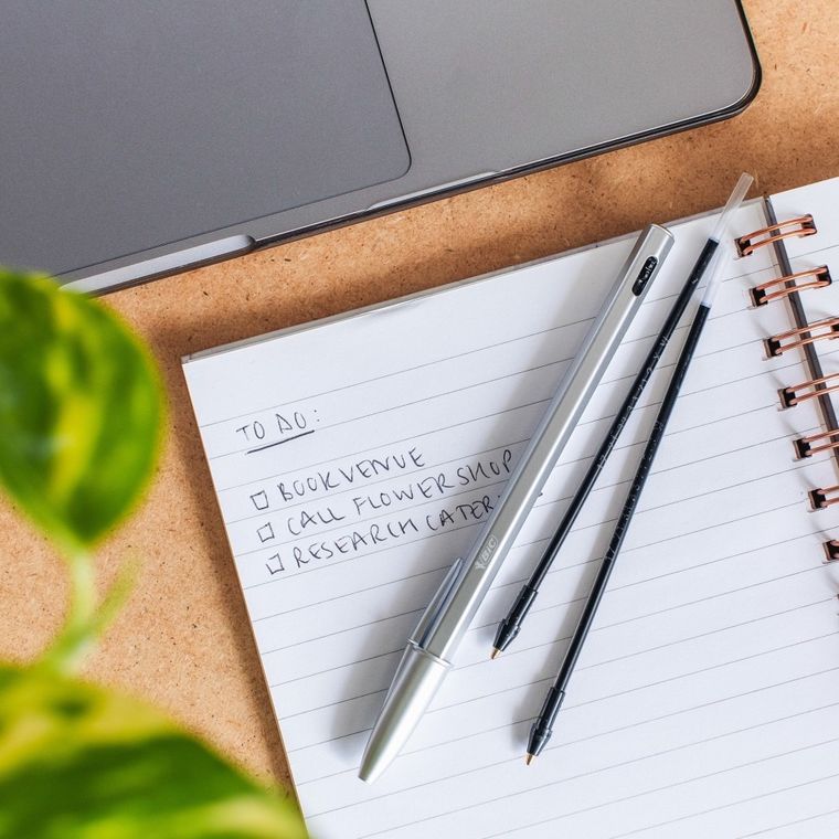 Bic, Cristal Re'new Metal, rezerva pix, negru, 3 buc.