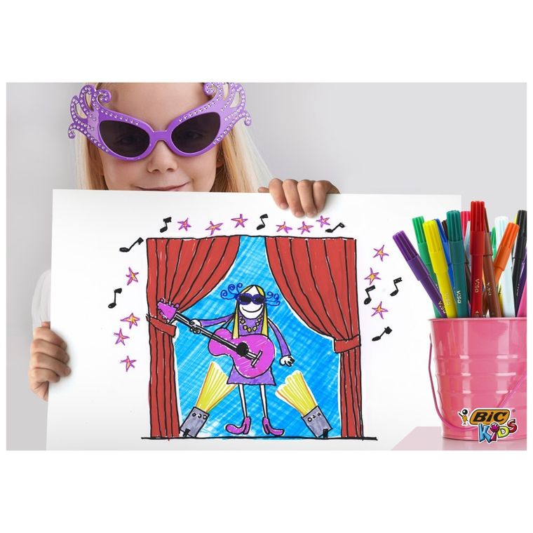 Bic, Kids, Visa, carioci, 18 culori