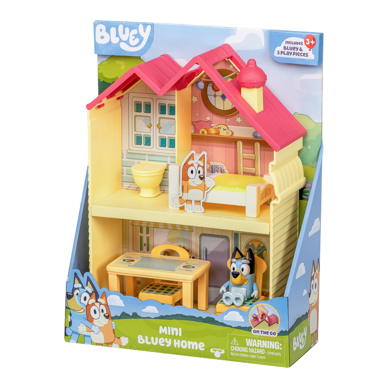 Bluey, casuta de familie, set cu figurina