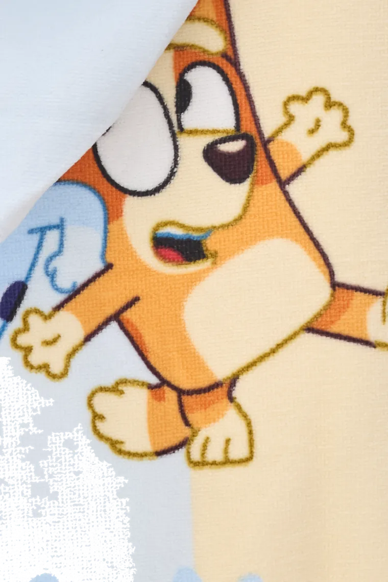 Bluey, poncho de baie, albastru, 50-100 cm