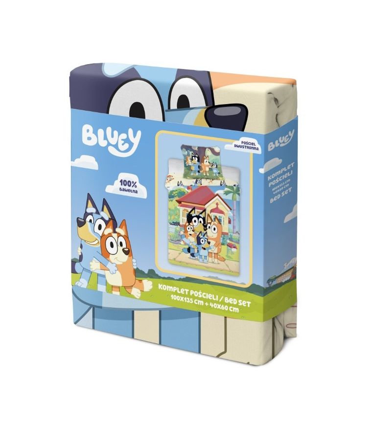 Bluey, set lenjerie de pat single, 100-135 cm