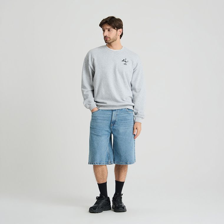 Bluza oversize gri Mickey Mouse unisex NOWEAR
