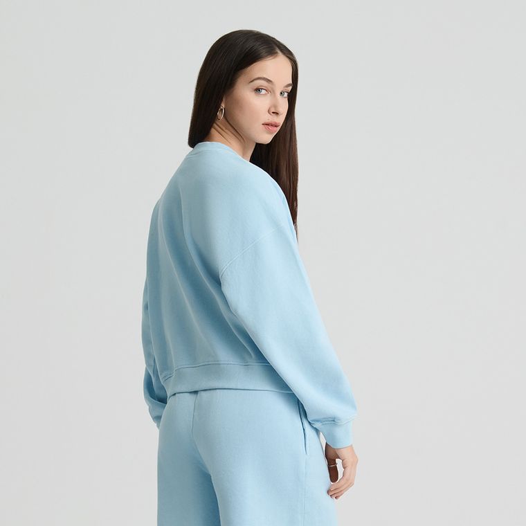 Bluza scurta din bumbac pieptanat NOWEAR