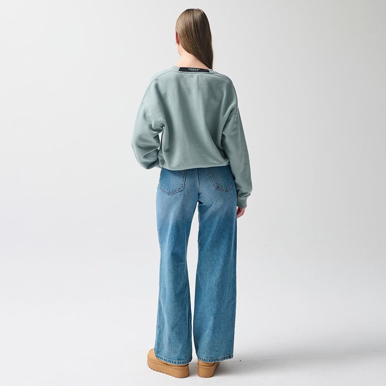 Bluza verde menta cu croiala cropp NOWEAR