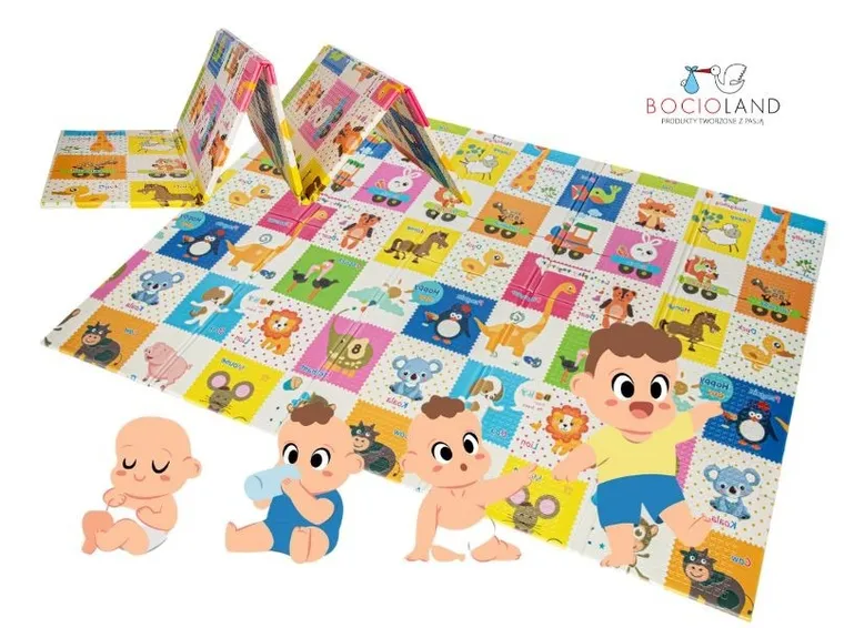 Bocioland, Happy Day, covoras pliabil din spuma, 150-200 cm