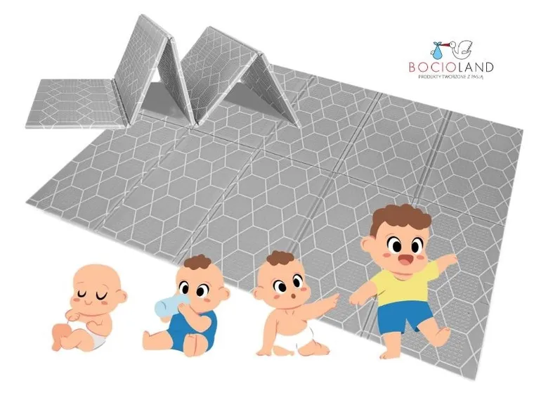 Bocioland, model fagure de miere, covoras pliabil din spuma, 150-200 cm