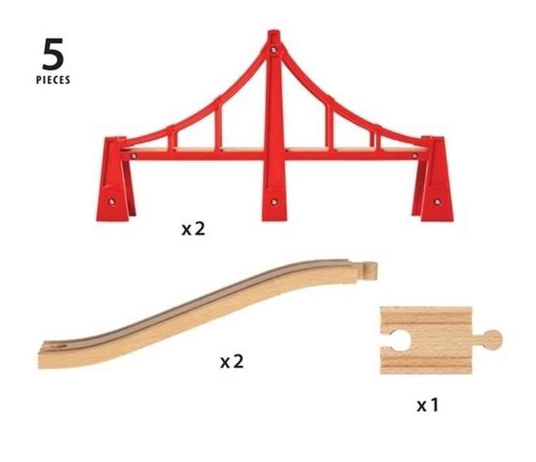 Brio World, Pod suspendat dublu, jucarie din lemn