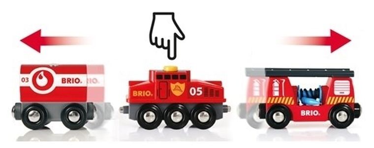 Brio World, Tren de pompieri, jucarie din lemn