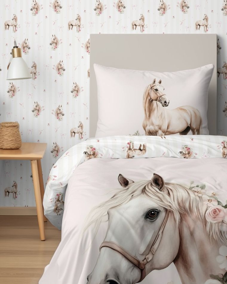 Cal, set lenjerie de pat single, 160-200 cm