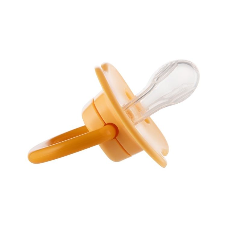 Canpol babies, BabiesBoo, suzeta din silicon, simetrica, portocaliu, 6-18 luni, 2 buc.