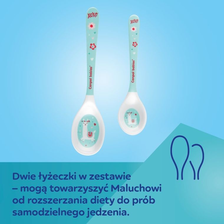 Canpol babies, Exotic Animals, linguri din melamina, gri, 2 buc.