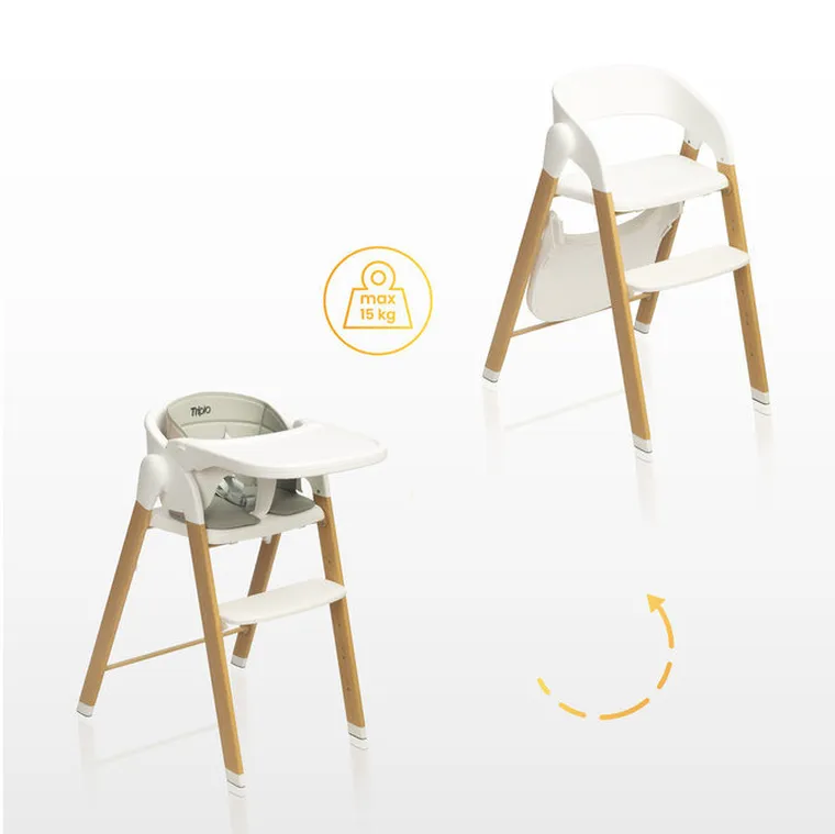 Caretero, Triplo, scaun de masa, 3in1, grey