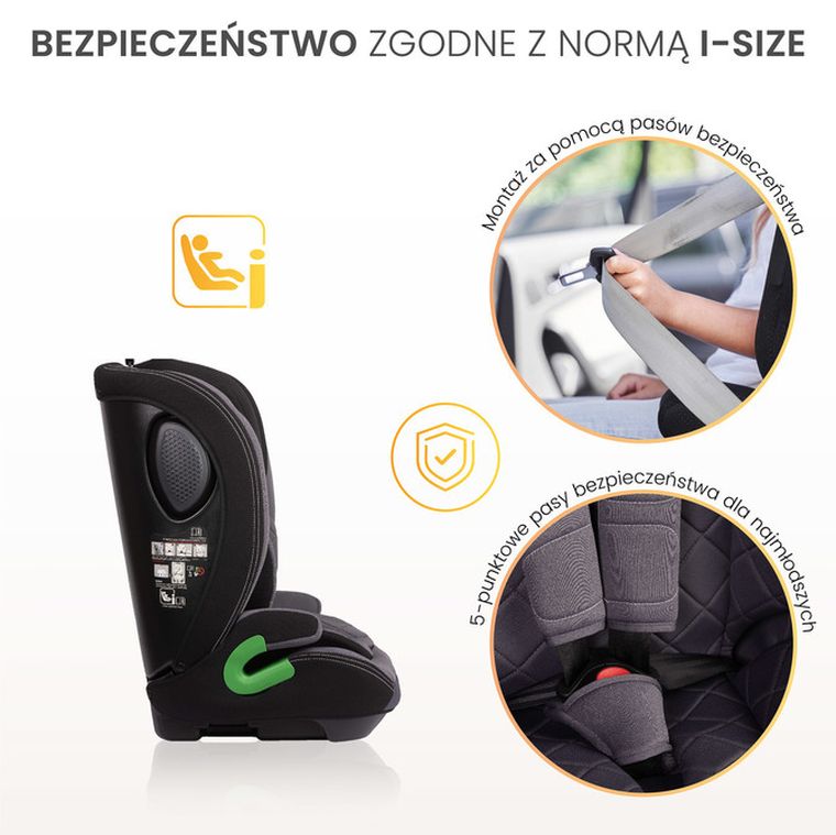 Caretero, Vivo i-Size, scaun, grey, 76-150 cm