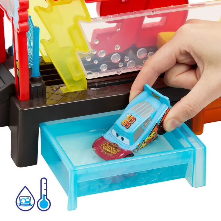 Cars, Race Ready Car Wash, set de joaca cu masina