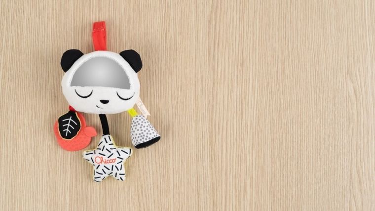 Chicco, Baby Sense & Focus, Panda, pandantiv de carucior contrastant cu oglinda