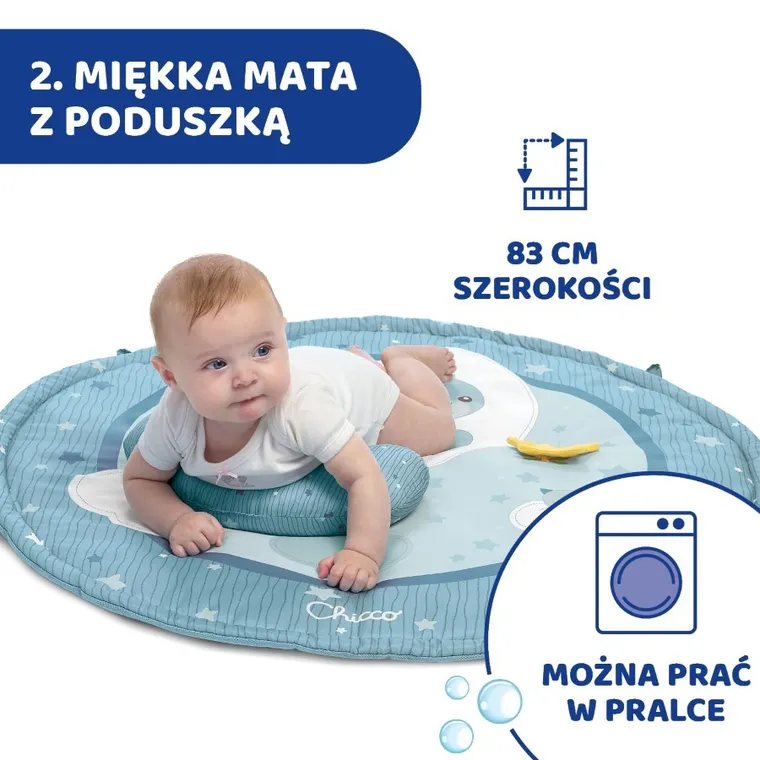 Chicco, First Dreams, Enjoy colors, covoras pentru copii, 3 in 1, albastru