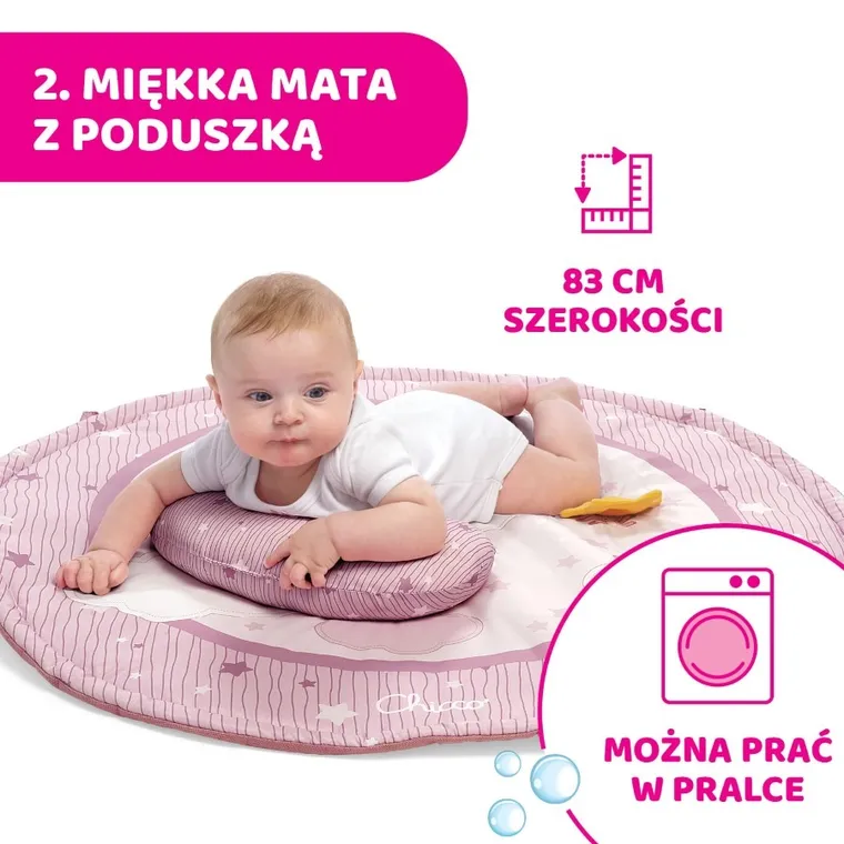 Chicco, First Dreams, Enjoy colors, covoras pentru copii, 3 in 1, roz