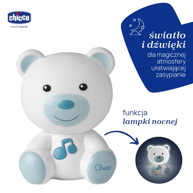 Chicco, First Dreams, lampa de noapte, Ursulet, albastru