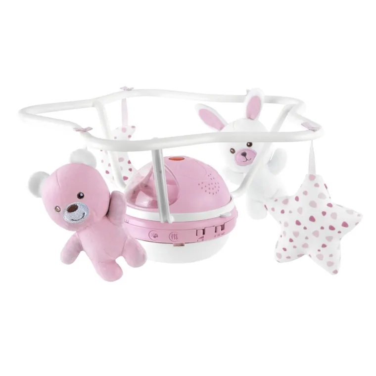 Chicco, First Dreams, Rainbow, Carusel pentru patut 3in1, roz