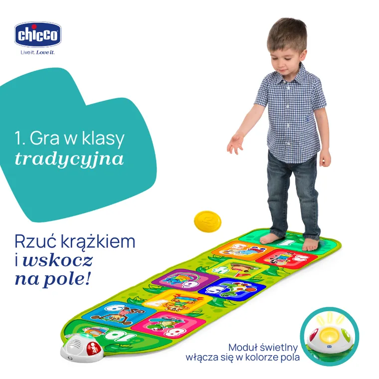 Chicco, Fit&Fun, Covor electronic pentru sotron, jucarie interactiva