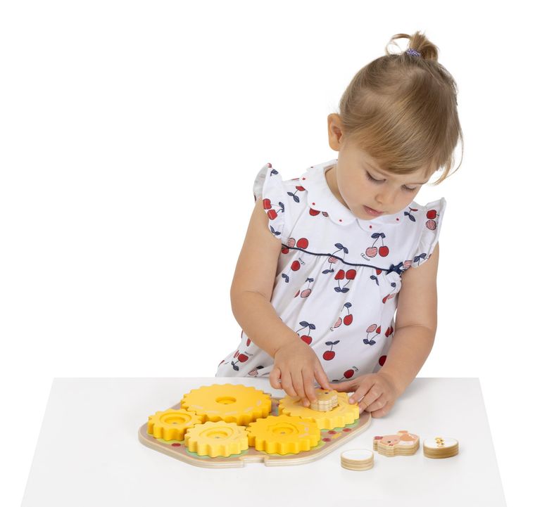 Chicco, My Wood Friends, puzzle din lemn cu gaini