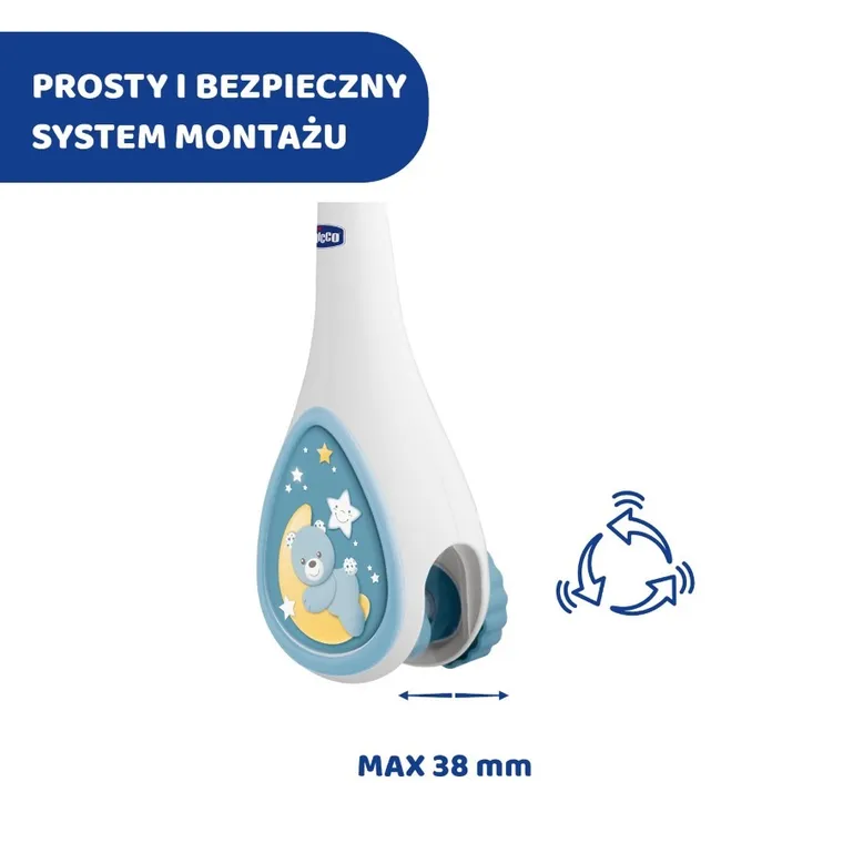 Chicco, Next2Dreams, Carusel pentru patut 3in1, albastru