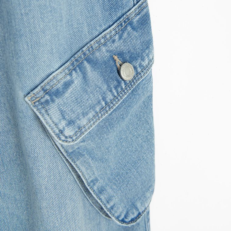 Cool Club, Blugi pentru fete, cargo wide, albastru