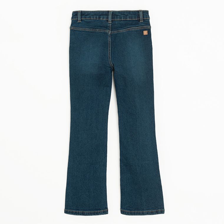 Cool Club, Blugi pentru fete, croiala flare, albastru