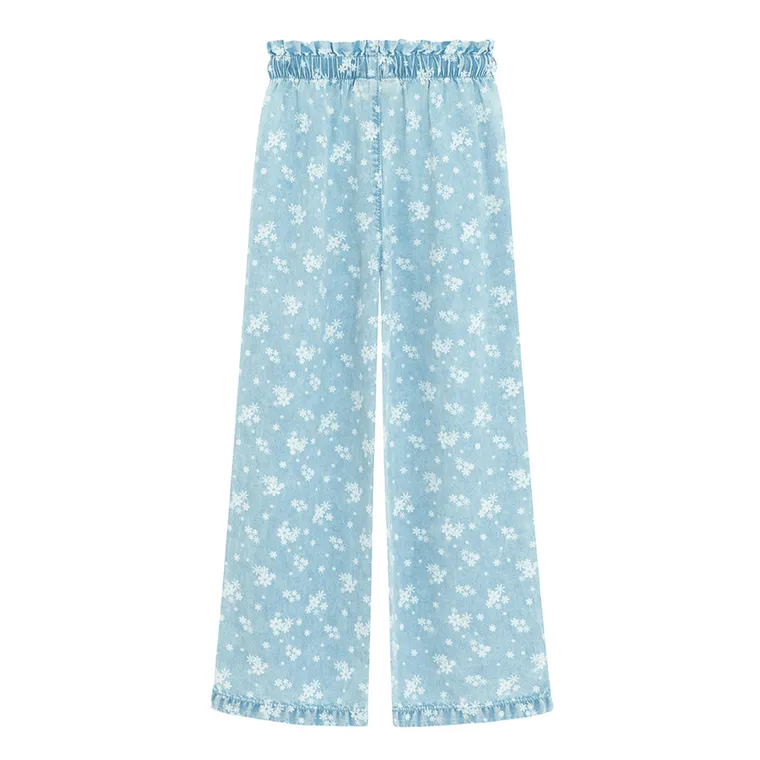 Cool Club, Blugi pentru fete, wide fit, albastru