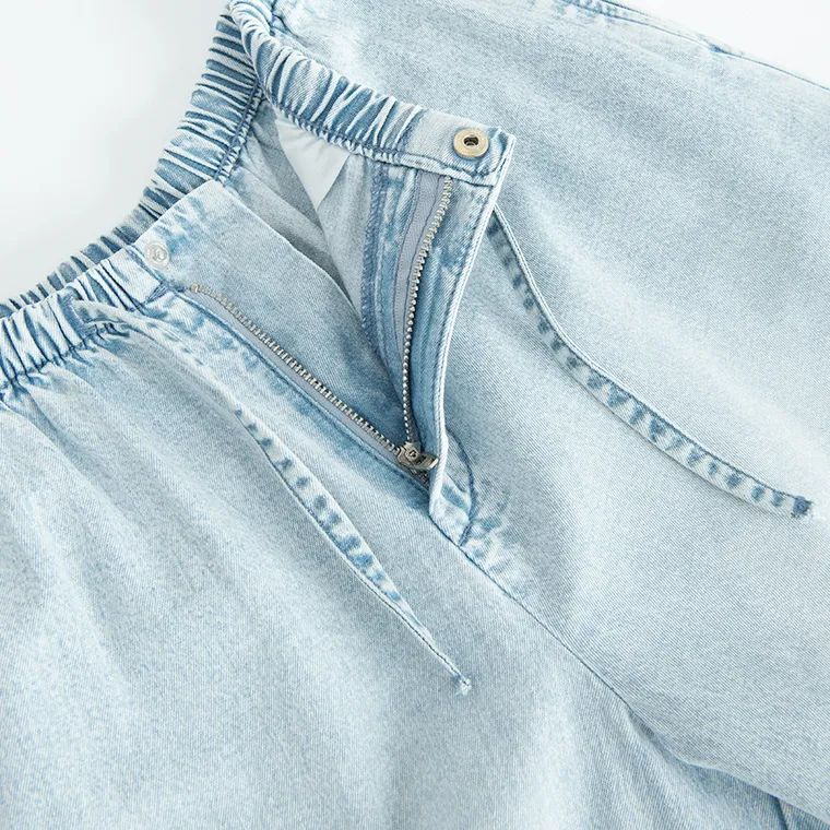 Cool Club, Blugi pentru fete, wide leg, albastru