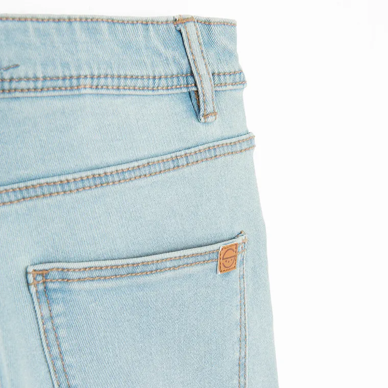 Cool Club, Blugi reglabili pentru fete, croiala flare, albastru