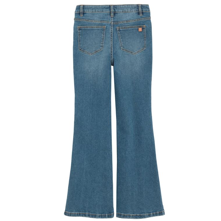 Cool Club, Blugi reglabili pentru fete, croiala flare, albastru