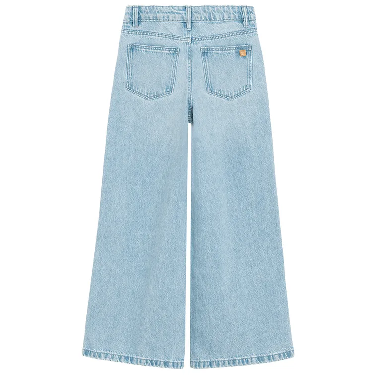 Cool Club, Blugi reglabili pentru fete, croiala wide leg, albastru