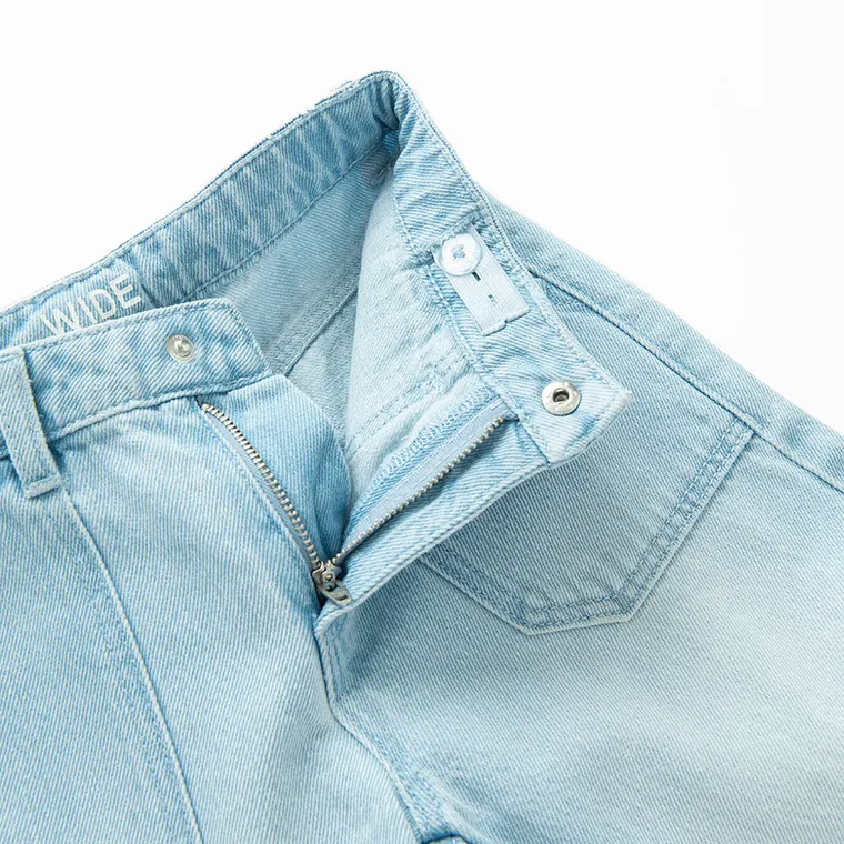 Cool Club, Blugi reglabili pentru fete, wide leg, albastru