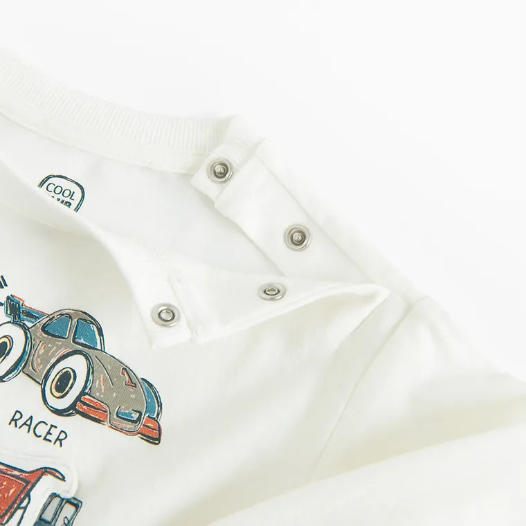 Cool Club, Bluza cu maneca lunga pentru baieti, alb