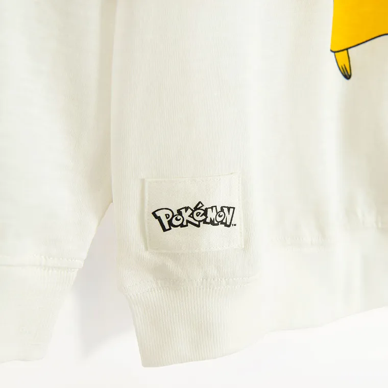 Cool Club, Bluza cu maneca lunga pentru baieti, alb, imprimeu Pokemon