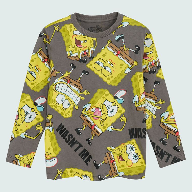 Cool Club, Bluza cu maneca lunga pentru baieti, mix, imprimeu SpongeBob, set, 2 buc.