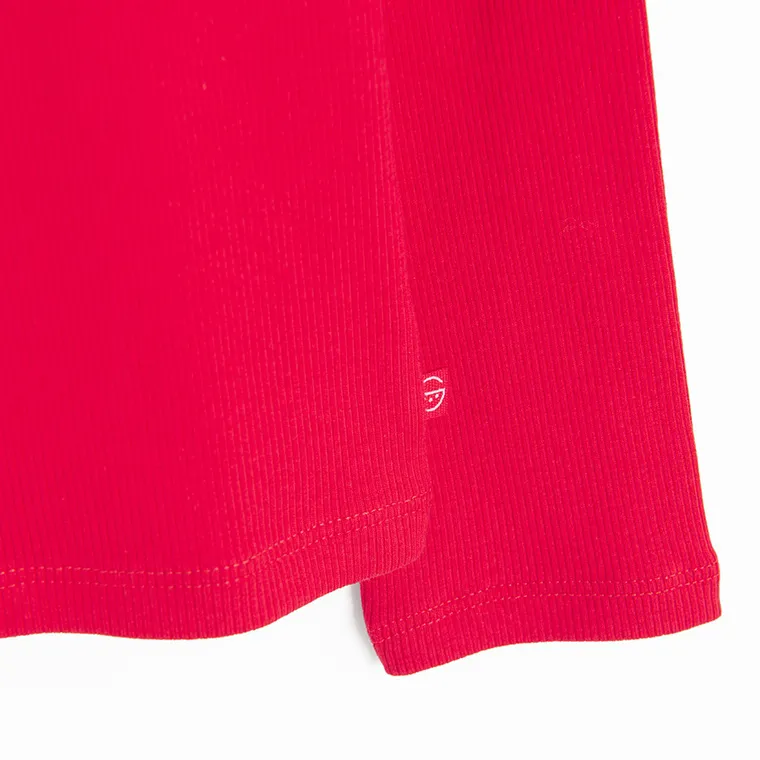 Cool Club, Bluza cu maneca lunga pentru fete, din tricot striat, rosu