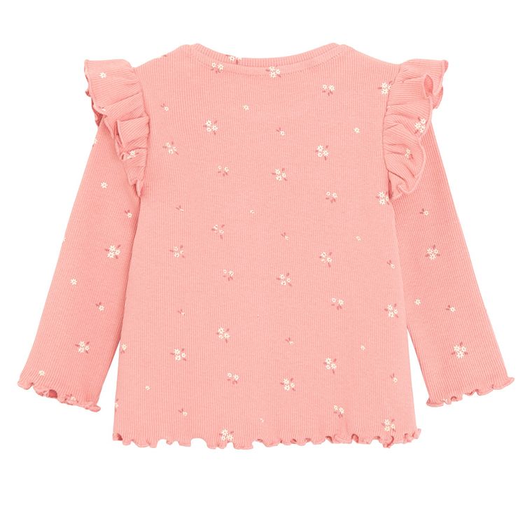 Cool Club, Bluza cu maneca lunga pentru fete, din tricot striat, roz