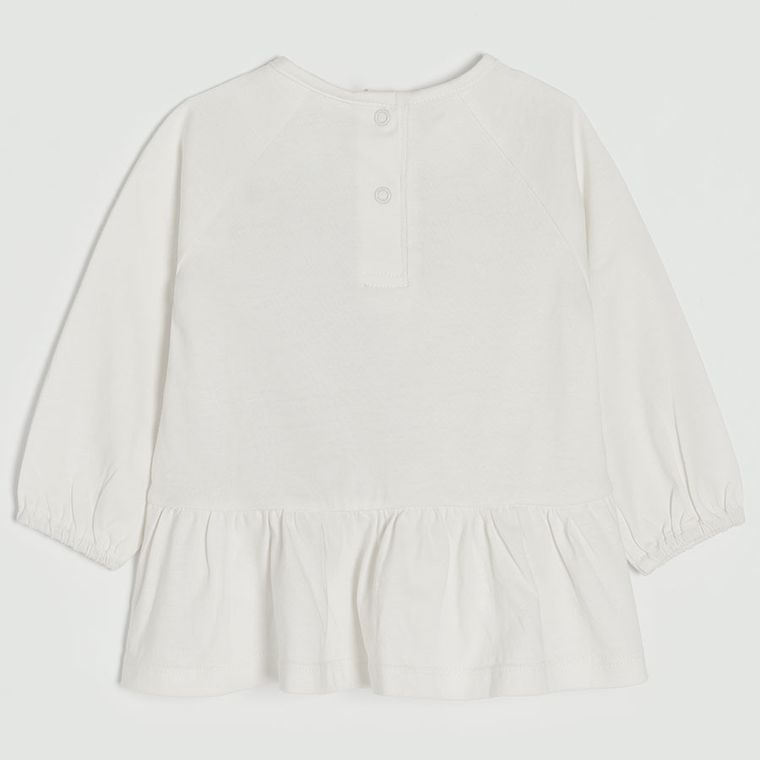 Cool Club, Bluza cu maneca lunga pentru fete, ecru, imprimeu Peppa Pig
