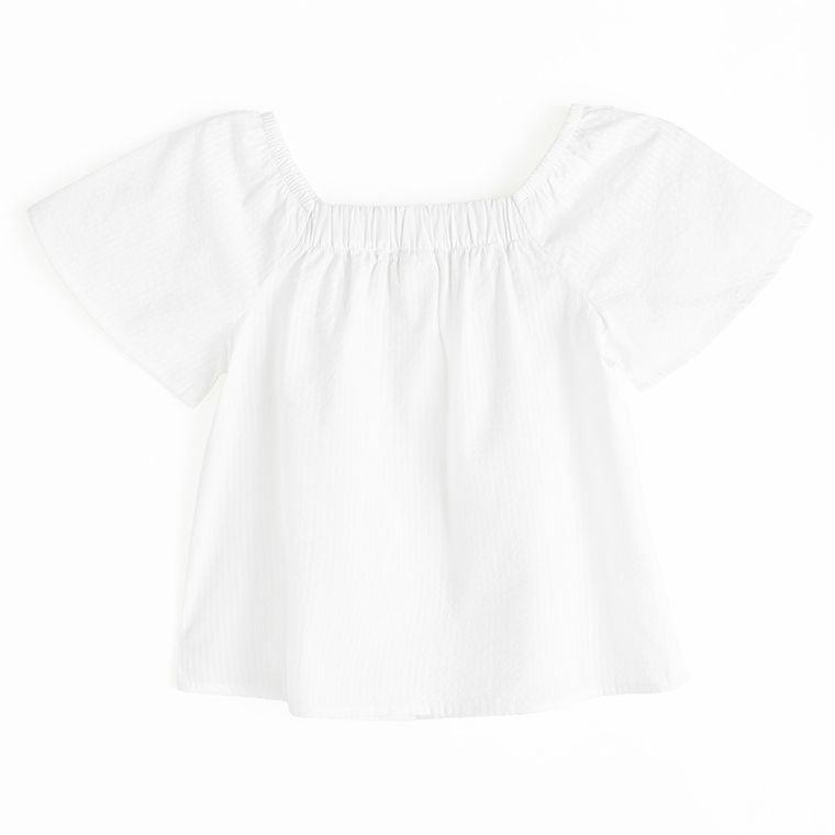 Cool Club, Bluza cu maneca scurta pentru fete, alb