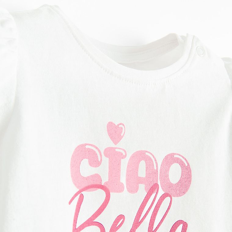 Cool Club, Bluza cu maneca scurta pentru fete, alb