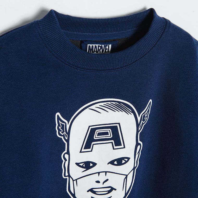 Cool Club, Bluza pentru baieti, bleumarin, imprimeu Marvel Super Heroes
