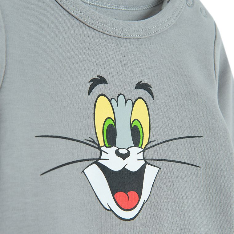 Cool Club, Body cu maneca lunga pentru baieti, mix, imprimeu Tom & Jerry, set, 3 buc.