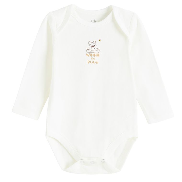 Cool Club, Body cu maneca lunga pentru baieti, mix, set, 3 buc., imprimeu Winnie the Pooh
