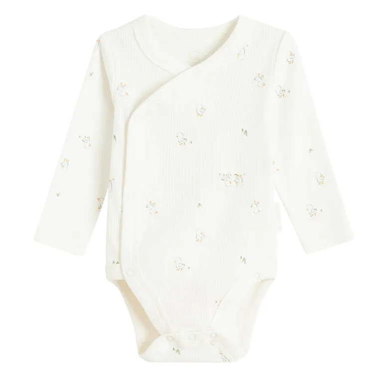 Cool Club, Body cu maneca lunga pentru bebelusi, din tricot striat, mix, set, 2 buc.